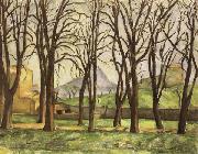 Paul Cezanne Chestnut Trees at the jas de Bouffan in Winter oil painting artist